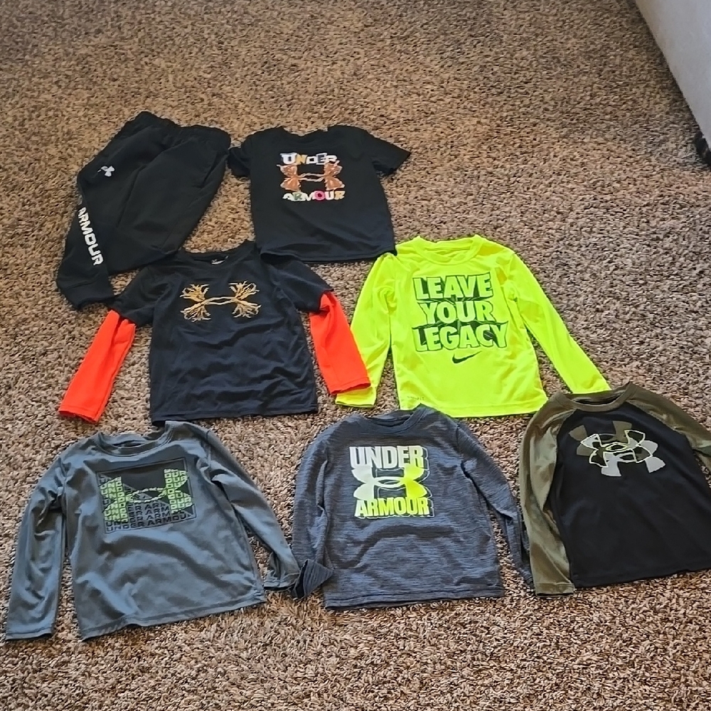 Under Armour Kids' Graphic Tees - Black, Gray, and Neon Green